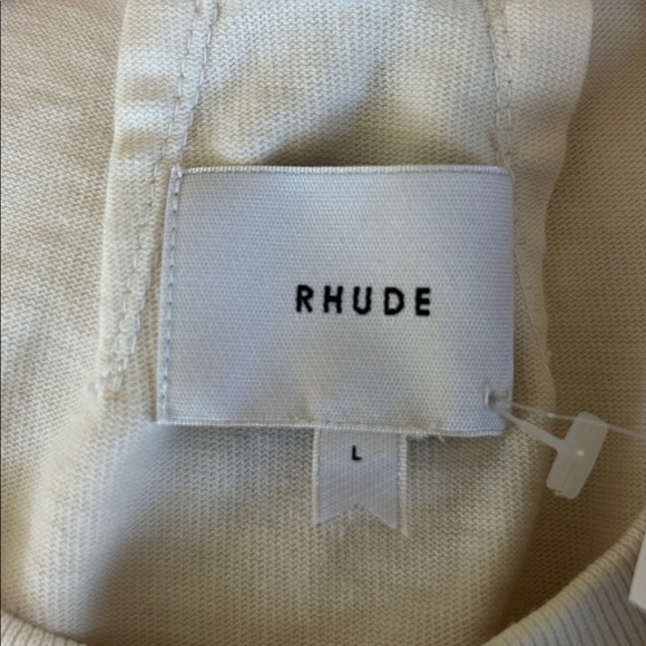 NWT Rhude Chevron Logo Repeat T-Shirt Size Large Vintage White - Picture 7 of 10